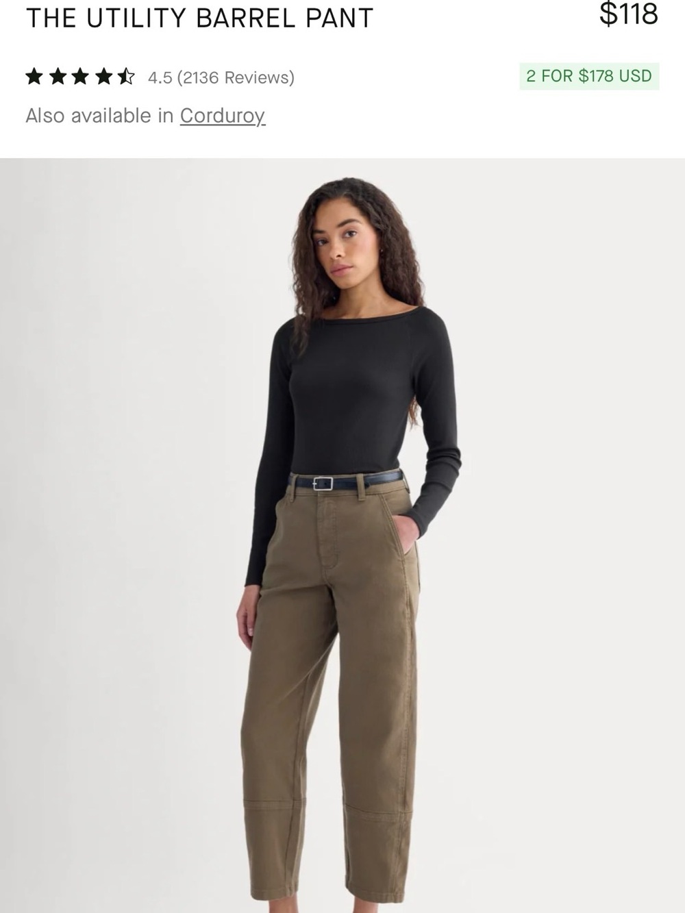 Everlane Utility Barrel Pant